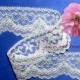 Cream Lace Trim 3 Yards Floral  Vintage Bridal 1-1/4 inch wide Lot 01A