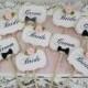 Bride & Groom Cupcake Toppers, Love Story, Weddings, Favors, Party Picks, Engagement Party, Rehearsal Dinner, Decorations, Bride - Set of 12
