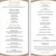 Rustic Wedding program template "Burlap & Lace" -DIY ecru order of ceremony printable -YOU EDIT instant download