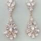 Wedding Earrings - Chandelier Bridal Earrings, ROSE GOLD Earrings, Crystal Earrings, Dangle Earrings, Wedding Jewelry - BLANCHE