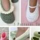 Crochet Pattern Sale, 5 Patterns, Women s Slipper Patterns, Wedding Reception Shoes, Loafer, Mary Jane, Slipper Boots