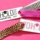 Single or Double Set 1 card Hair Ties Bachelorette Party Favors Accessories Small Gift  Her Bridesmaids Leopard Print Glitter Hot Pink Black