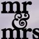 Wedding Cake Topper Mr and Mrs with ampersand design 3