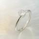 modern asscher engagement ring -- handmade engagement ring with asscher cut solitaire in white gold bezel