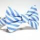 Dog Collar- Striped Bow Tie Dog Collar- Wedding Dog Collar- Preppy stripes- Nautical Dog Collar