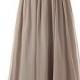 Embroidered Cap Sleeve Pewter Long Chiffon Prom Dress