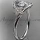 Platinum diamond unique engagement ring with a "Forever Brilliant" Moissanite center stone ADLR166