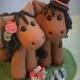 Wedding Cake Topper, Horse, Animal, Pony - Custom Cake Topper, Polymer Clay, Personalized Wedding/Anniversary Keepsake