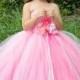 Pink flower girl dress- Shade of Pink Flowergirl Tutu Dress, birthday, Ball party ,Junior bridesmaids dress/Blue Flower Girl