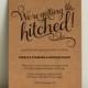 We're Getting Hitched Script - Cheeky DIY Kraft Paper Wedding Invitation Template