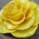 Free Shipping REAL Natural Lemon Yellow ROSE Preserved in Poly Resin Pin and Pendant