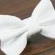 Cat or Dog Bow Tie - Simply White