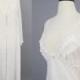 vintage Jonquil by Diane Samandi Bridal Peignoir Set / 1980s Designer Sheer White Chiffon Lacy Embroidered Nightgown and Robe Set / Medium