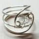 Diamond Ring    Herkimer Diamond Gemstone Sterling Silver Ring  Engagement Ring  Silver Ring