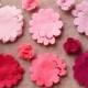 Perfectly PInk- 3D Tattered Rolled Roses - 12 Die Cut Acrylic Felt Flowers - Unassembled Rosettes