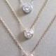 Solitaire Diamond Necklace - Diamond Necklace - Floating Diamond