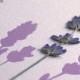 Lavender Field - Pressed Flower Letterpress Wedding Invitation - Lavender/cocoa On Pearl