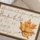 Autumn Foliage Watercolor Save The Date Cards Rustic Wedding Fall Leaf