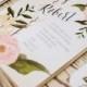 Custom Floral Watercolor Wedding Invitation Digital Download (5x7)