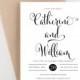 Classic Calligraphy Save The Date, Bridal Shower, Wedding Invitation