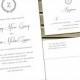 Classic Monogram Wedding Invitations and Reply Cards on Deluxe Savoy Cotton Paper