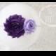 75% Off Purple Plum Mini Lavender Shabby Flower Headband/ Newborn Headband/ Baby Headband/ Flower Girl/ Wedding/ Photo Prop