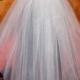 Bachelorette party Veil 2-tier white, middle length. Bride veil, accessory, bachelorette veil, wedding veil, hens party veil