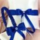 Wedding Ring Pillow and Basket - Royal Blue Horizon Blue  Ring Bearer Pillow  Flower Girl Basket Wedding Accessories Ceremony Decor