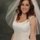 Light Ivory Wedding Veils Waist Length 28 1 Tier Ivory One Layer Bridal Veils White 72 Wide Illusion Tulle