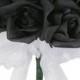 Black Silk Rose Toss Bouquet - 1 Dozen Silk Roses - Bridal Wedding Bouquet