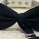 Navy Dog Bow Tie, Dog ring bearer, Pet Wedding accessory, Pet lovers, navy bow attached to dog collar, color of 2015, wedding accessory