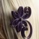 Purple Hair Flowers for Wedding, Plum Wedding Hair Clip, Plum Wedding Hair Accessory, Lapis Wedding