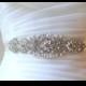 Bridal Vintage Beaded Crystal, Pearl Sash. Rhinestone Applique Wedding Belt. Bride Sash.  VINTAGE MODE