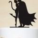 Batman And Catwoman Cake Topper - Custom Cake Topper - Wedding Cake Topper - Couple Silhouette - Personalized Cake Topper - P085