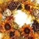 Faux Sunflower & Artichoke Wreath - 22" - Home Decor Ideas