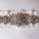 The Michele Couture Custom Bridal Garter // Couture Custom Brooch Made With Crystal Rhinestone Jewelry // OOAK