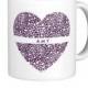 Personalized Mug / Gift Mug / Bridesmaid Mug - Signature Personalized Heart Mug in Midnight Purple