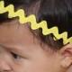 ZigZag Yellow Chevron Halo Headband for Newborns, Infants, Toddlers, & Girls. Newborn Headband, Yellow Baby Headband, Infant Headband