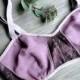 Lace bralette, organic cotton bra, handmade lingerie, dusty berry brown lace