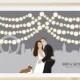 Custom Wedding Sign With London Skyline, Wedding Guest Book Alternative With Lanterns For Guests To Sign