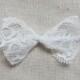 White Tiny Lace Bow Headband - Newborn Photo Prop - Thin - Small - Summer Baby - Rustic Headband - Shabby Chic - Infant - Baby Girl - Simple