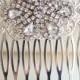 Rhinestone Pearl Silver Comb,Wedding Bridal Hair Comb.Flowers Collage Hair Comb, Bridal Bridesmaid Comb,Summer,Gift for her