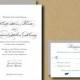DIY Printable Wedding Invitation - Classic Script - Modern RSVP Option