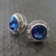 Swarovski Studs/ Sapphire Bridesmaid Jewelry/ Swarovski Crystal Earings/Sapphire Earrings/Bridal Party/ Wedding Jewelry/Crystal Earrings