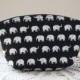 Tiny Elephants Cosmetic Bag Clutch Zipper Purse   Made in the USA Bridal Wedding