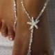 Crystal Soleless Bridal Jewelry, Starfish Feet Jewelry, Barefoot Sandal, Wedding Foot Jewelry, Destination Bride, Beach Wedding