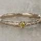Brooks Yellow Diamond Engagement Ring - 14kt Gold and Yellow Diamond Customizable Juniper Twig Engagement Wedding Ring