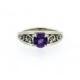 0.70ct Amethyst ring engagement ring, filigree, purple engagement, solitaire ring, amethyst wedding ring, unique, nickel free engagement
