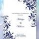 Catholic Church Wedding Program "Kaitlyn" Navy Blue 8.5 x 11 Fold Word.doc Template Instant Download ALL COLORS Available DIY U Print
