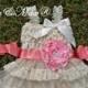 Posh Girls  Lace  Dress,Country Flower Girl dress, Lace Rustic flower  dress,Baby vintage dress